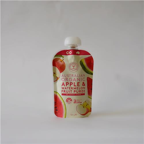 AOFC Puree Apple Watermelon 120g Certified Organic