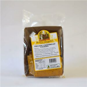 Britt's Crispbread Spelt Turmeric 160g Certified Organic