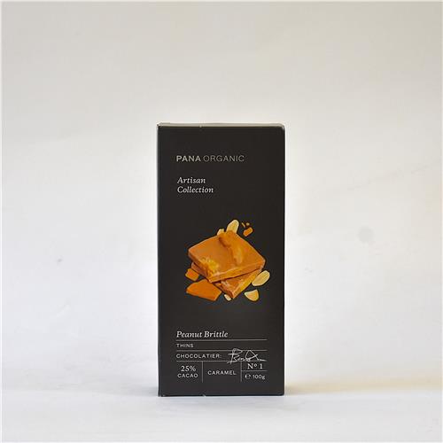 Pana Chocolate Thins Peanut Brittle 100g Certified Organic
