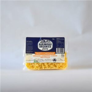 Barambah Organics Cheese Tasty Shredded 250g Certified Organic