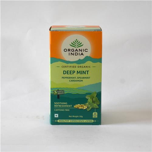 Organic India Deep Mint Tea 25 Bags