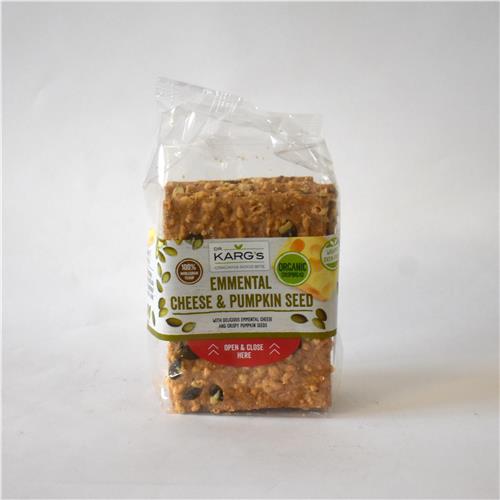 Dr Karg Crispbread Cheese and Pumpkin Seed Certified Organic 200g