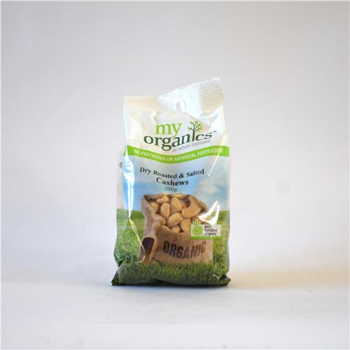My Organics Cashews Dry Roasted & Salted 200g