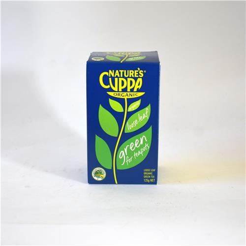 Nature's Cuppa Green Tea Loose 125g Certified Organic