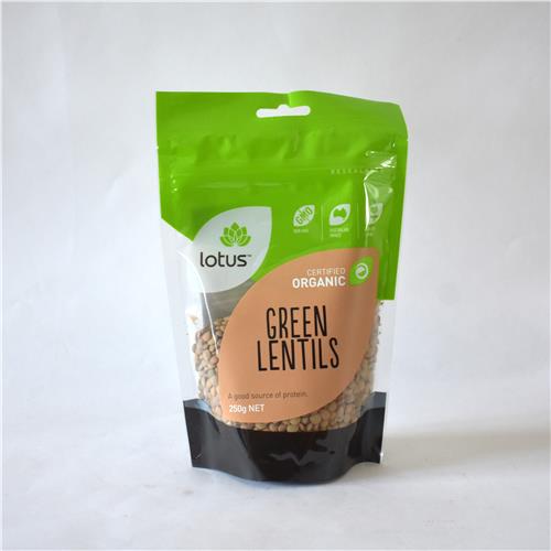 Lotus Lentils Green 250g Certified Organic