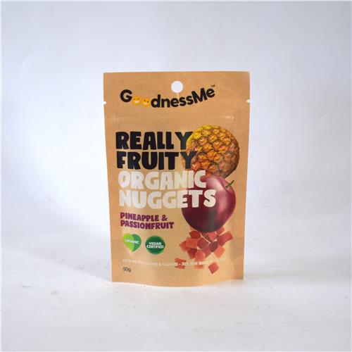 GoodnessMe Fruit Nuggets Pineapple & Passionfruit 50g Certified Organic
