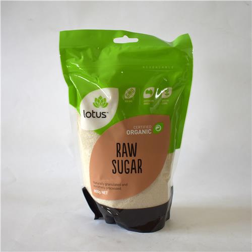 Lotus Sugar Raw 800g Certified Organic