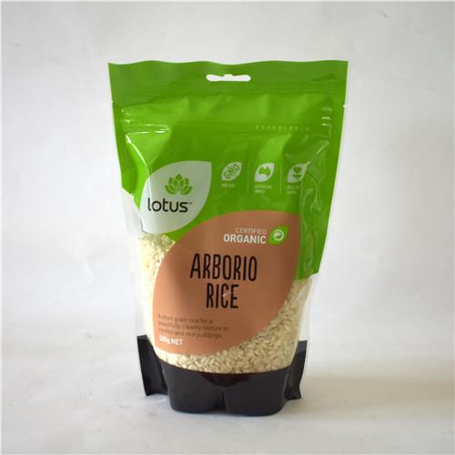 Lotus Rice Arborio 500g Certified Organic