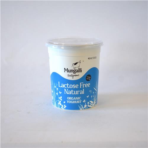 Mungalli Creek Yoghurt Natural Lactose Free 1kg Certified Organic