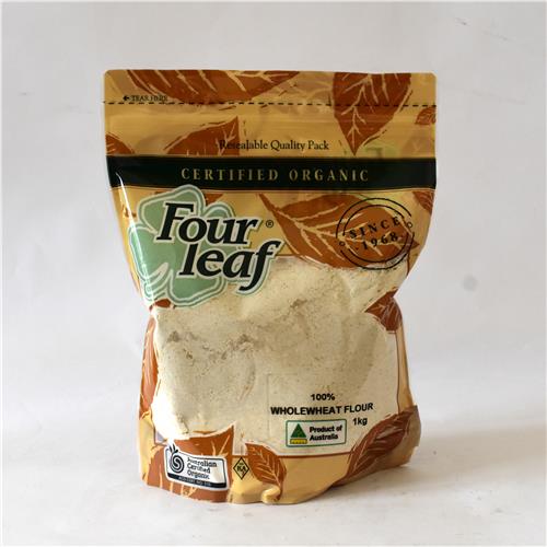 Four Leaf Flour Wholewheat 1kg Certified Organic