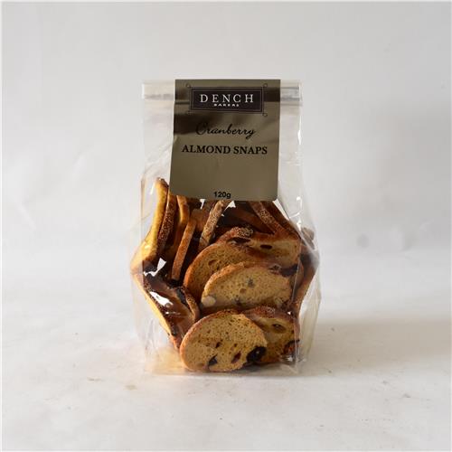 Dench Bakers Cranberry Almond Snaps 150g