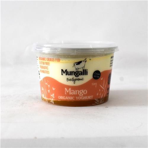 Mungalli Creek Yoghurt Mango 500g Certified Biodynamic