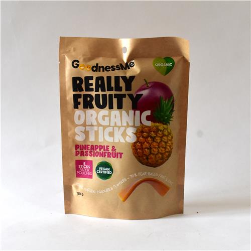 GoodnessMe Fruit Sticks Pineapple & Passionfruit 120g Multipack Certified Organic