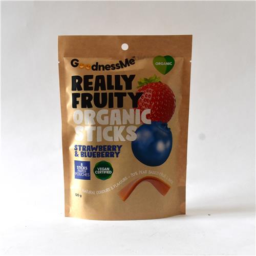GoodnessMe Fruit Sticks Strawberry & Blueberry 120g Multipack Certified Organic