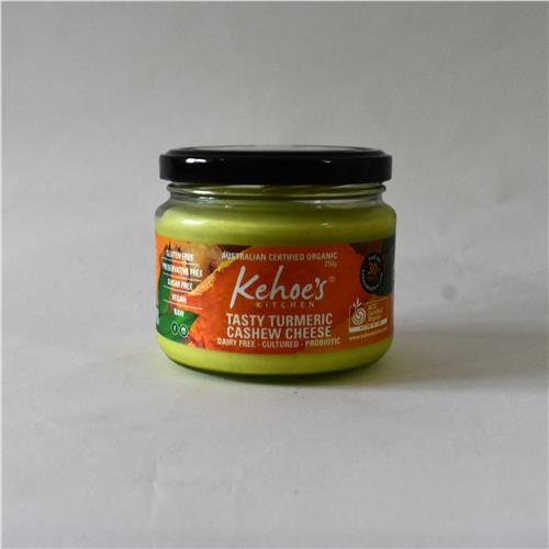 Kehoe's Kitchen Cultured Cashew Cheese Turmeric 250g Certified Organic