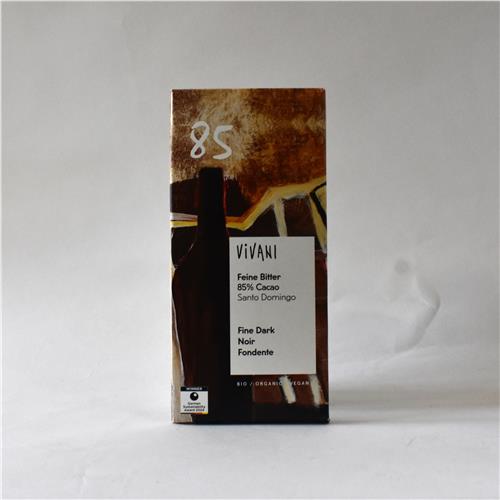 Vivani Chocolate Fine Dark 85% 100g Certified Organic