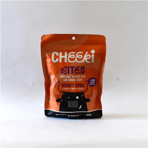 Cheeki Bites Jerky Secret Spice 80g Certified Organic