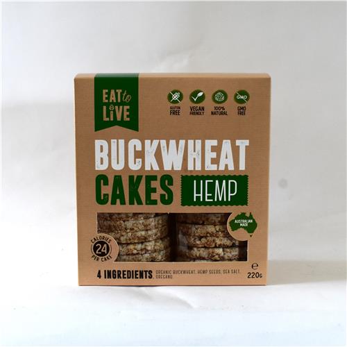 Eat 2 Live Buckwheat Cakes with Hemp 220g