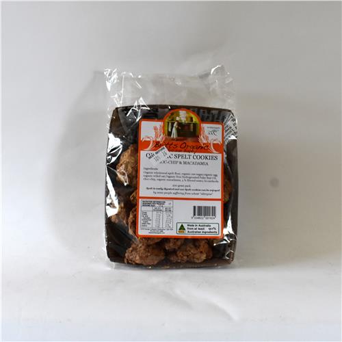 Britt's Spelt Choc-Chip Macadamia Cookies 200g Certified Organic