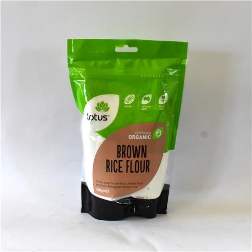 Lotus Flour Brown Rice 500g Certified Organic