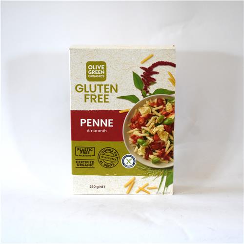 Olive Green Organics Amaranth Rice Penne Pasta 300g