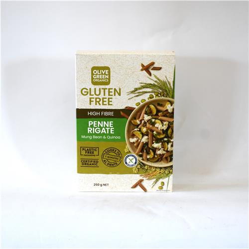 Olive Green Organics Mung Bean & Quinoa Penne Rigate 250g
