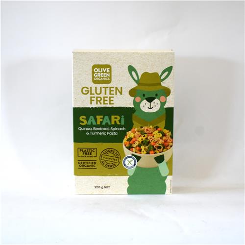 Olive Green Organics Quinoa, Beetroot, Spinach, Turmeric Safari Pasta 250g