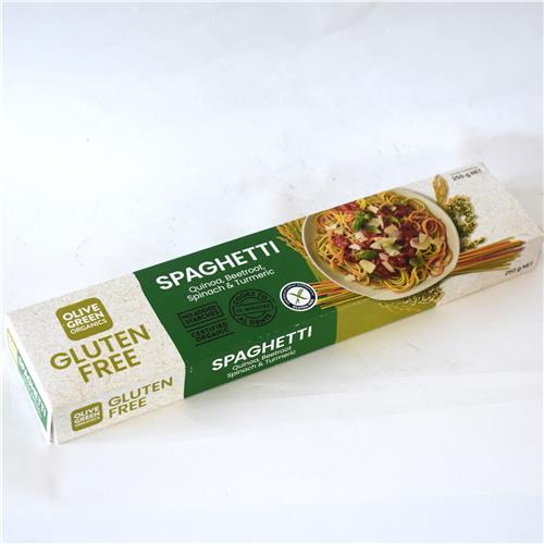 Olive Green Organics Quinoa Spaghetti Beetroot, Spinach & Turmeric 250g