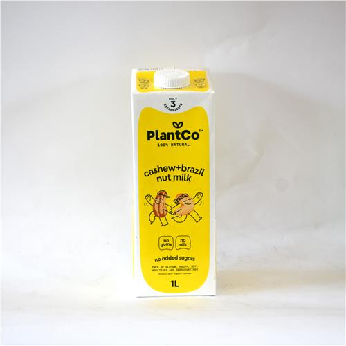 PlantCo Cashew & Brazil Nut Milk 1L Certified Organic