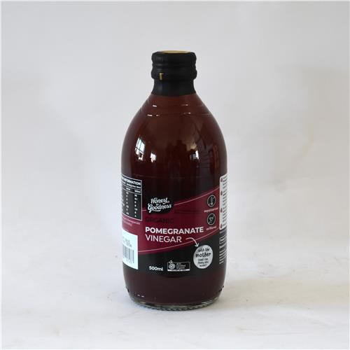 Honest to Goodness Pomegranate Vinegar 500ml Certified Organic