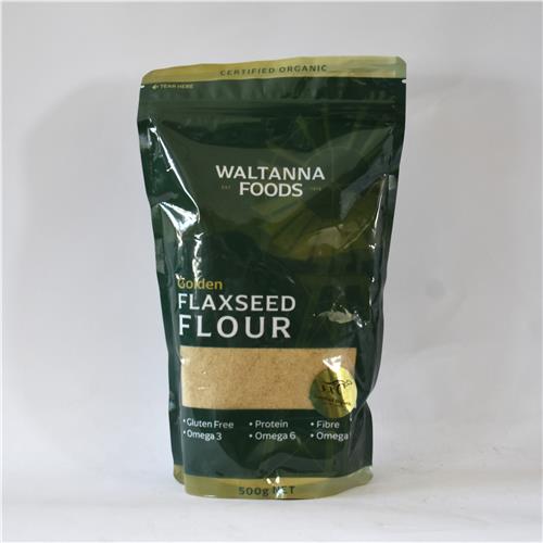 Waltanna Farms Flour Flaxseed (Linseed) Golden 500g Certified Organic
