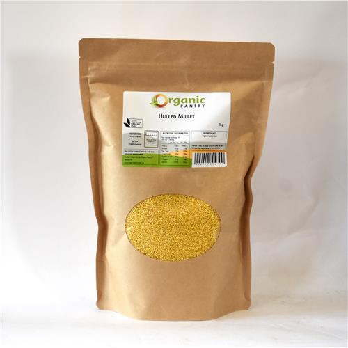 Organic Pantry Millet Hulled 1kg Certified Organic