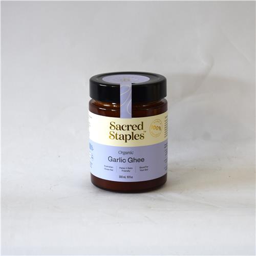 Sacred Staples Garlic Ghee 300ml Certified Organic