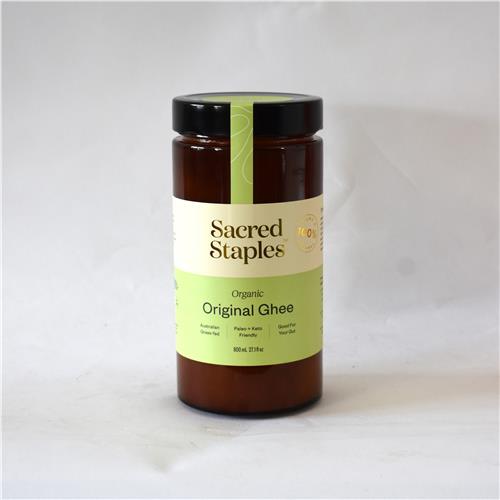 Sacred Staples Original Ghee 800ml Certified Organic