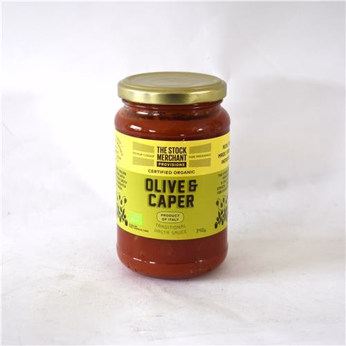 The Stock Merchant Pasta Sauce Olive & Caper 340g Certified Organic