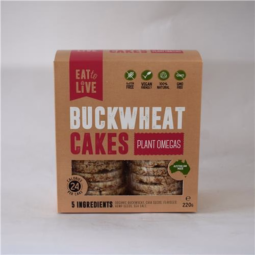 Eat 2 Live Buckwheat Cakes with Plant Omegas 220g