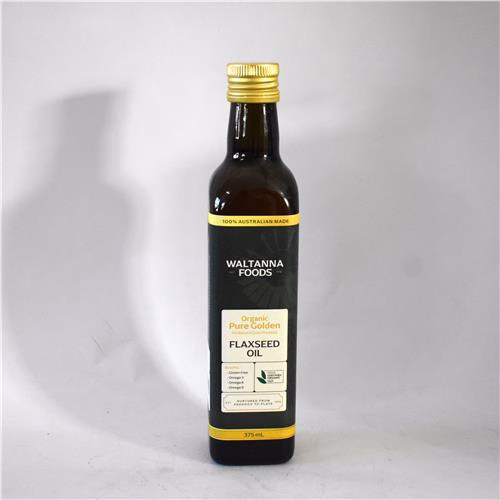Waltanna Foods Oil Golden Flaxseed 375ml Certified Organic