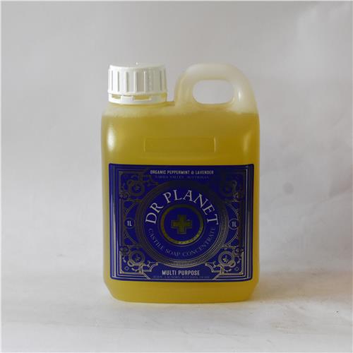 Dr. Planet Castile Soap Peppermint & Lavender Refillable 1L