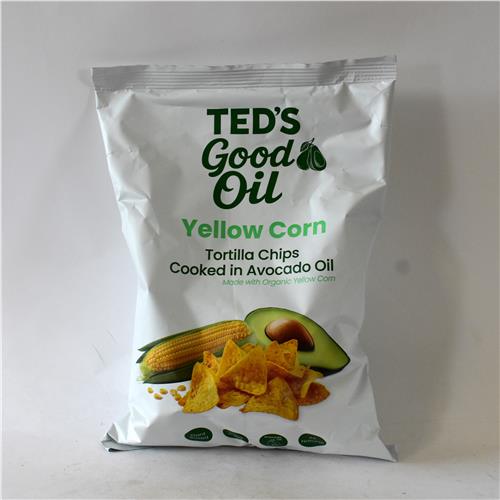 Ted's Good Oil Yellow Corn Tortilla Chips 142g