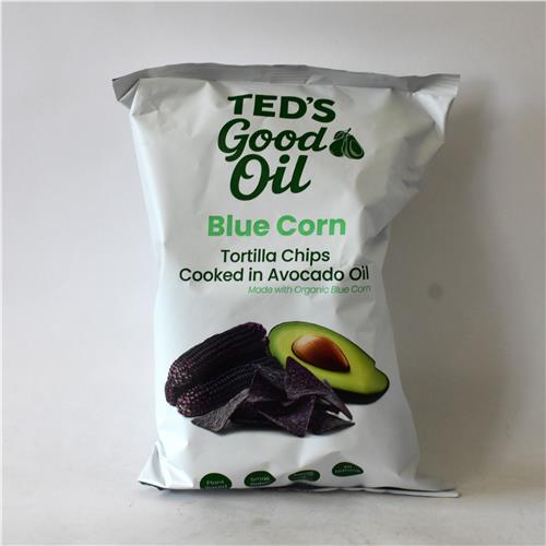 Ted's Good Oil Blue Corn Tortilla Chips 142g