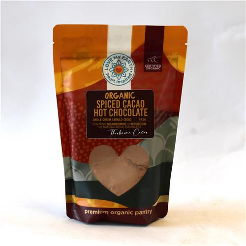 Love My Earth Spiced Cacao Hot Chocolate 225g Certified Organic