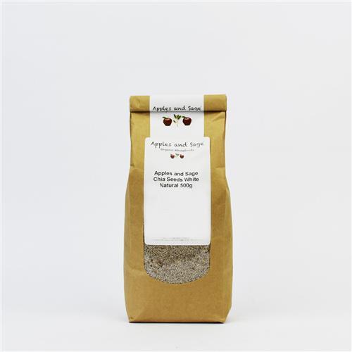 A&S Chia Seeds White Certified Organic 500g