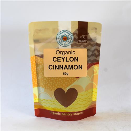 Love My Earth Ceylon Cinnamon 80g Certified Organic