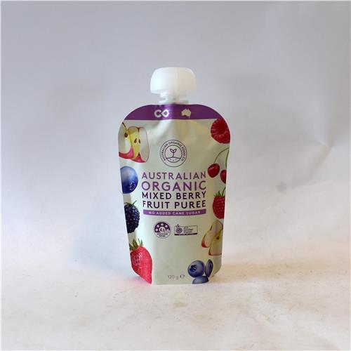 AOFC Puree Mixed Berry Fruit 120g Certified Organic