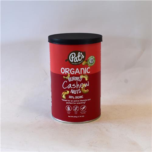Pat's Cashews Burned 220g Certified Organic