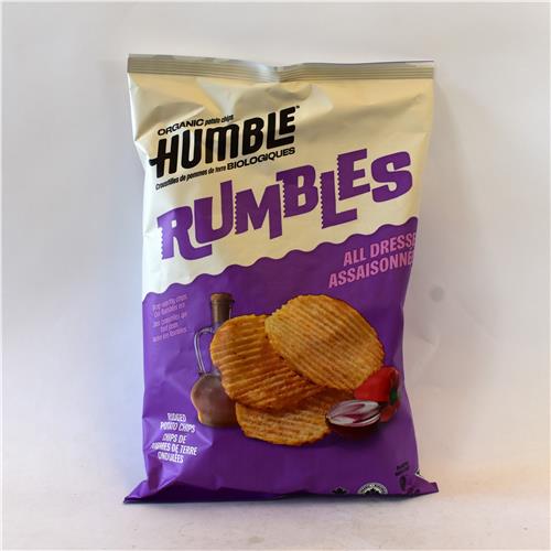 Humble Chips Rumbles All Dressed Ridged 135g Certified Organic