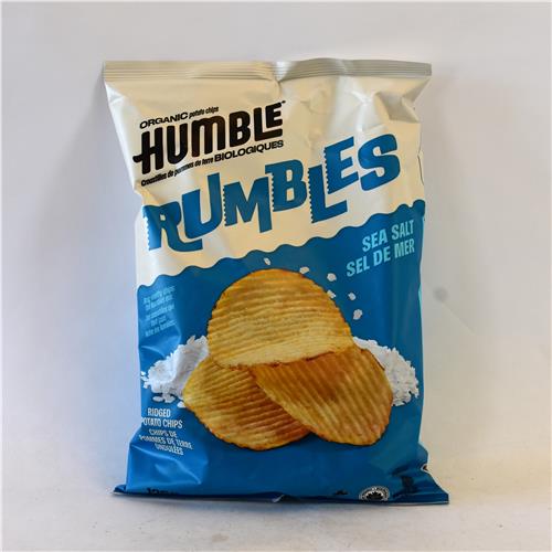 Humble Chips Rumbles Sea Salt Organic Ridged 135g
