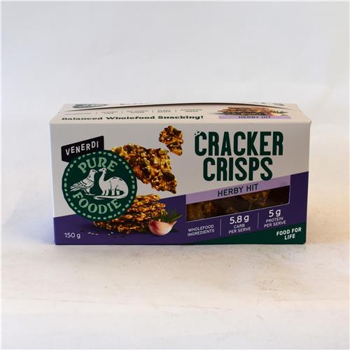 Venerdi Pure Foodie Cracker Crisps Herby Hit 150g
