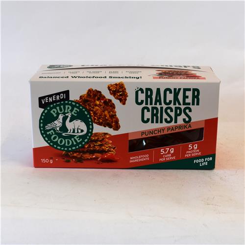 Venerdi Pure Foodie Cracker Crisps Punchy Paprika 150g