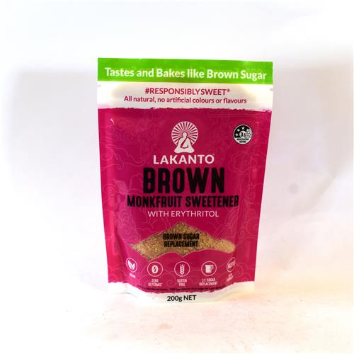 Lakanto Brown Monkfruit Sweetener Brown Sugar Replacement 200g